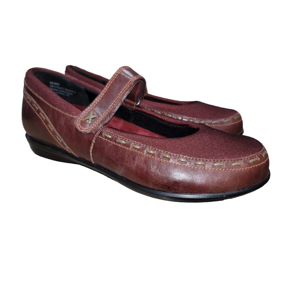 Berries by Aetrex BE38W Women's Darla Maroon Mary Jane Flat Shoes Size‎ US 9.5 W